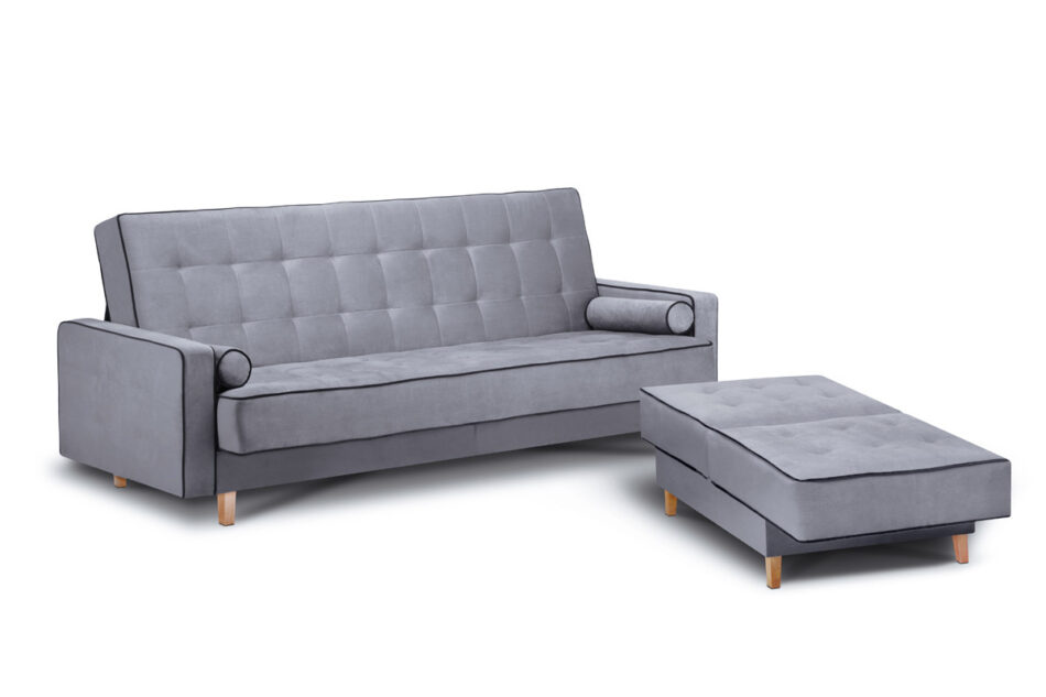 DOZER Sofa 3 szary/czarny - zdjęcie 1
