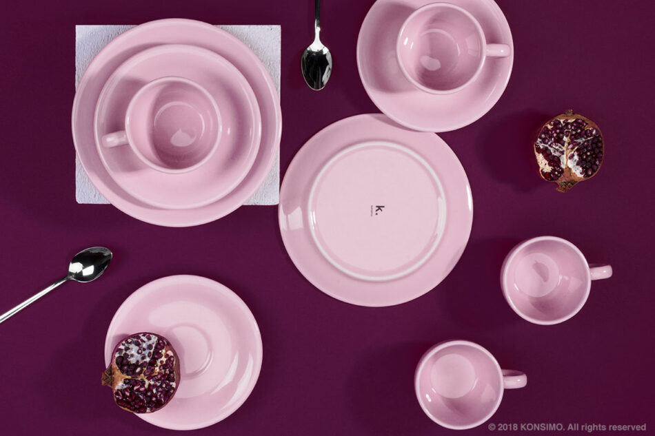 LUPIN Talerz deserowy różowy - zdjęcie 2