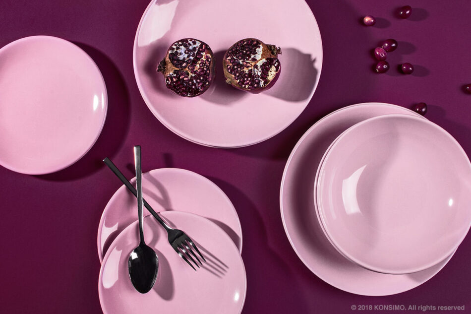 LUPIN Talerz głęboki różowy - zdjęcie 1