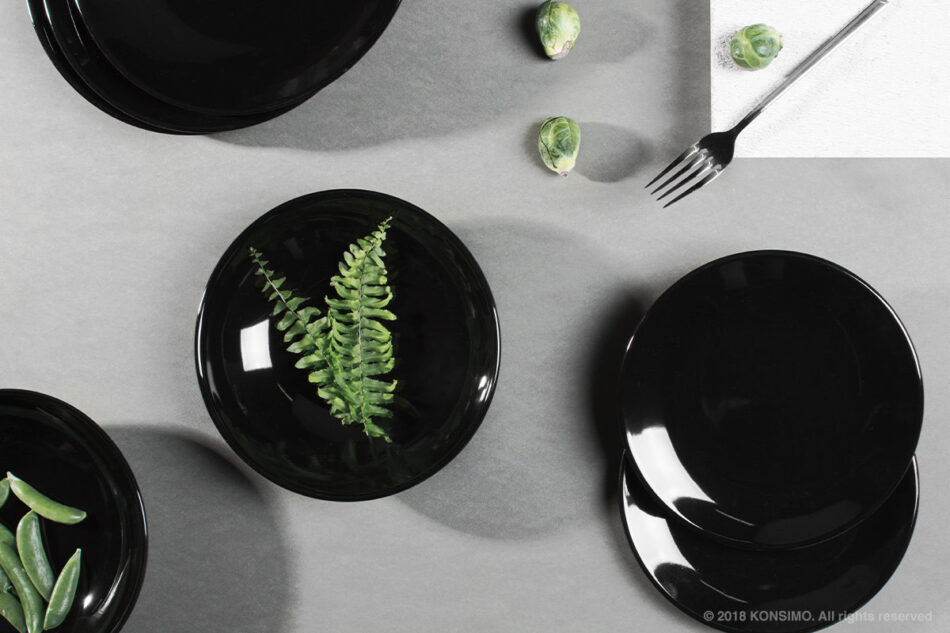 LUPIN Zestaw obiadowy, 6 os. (18el) czarny - zdjęcie 1