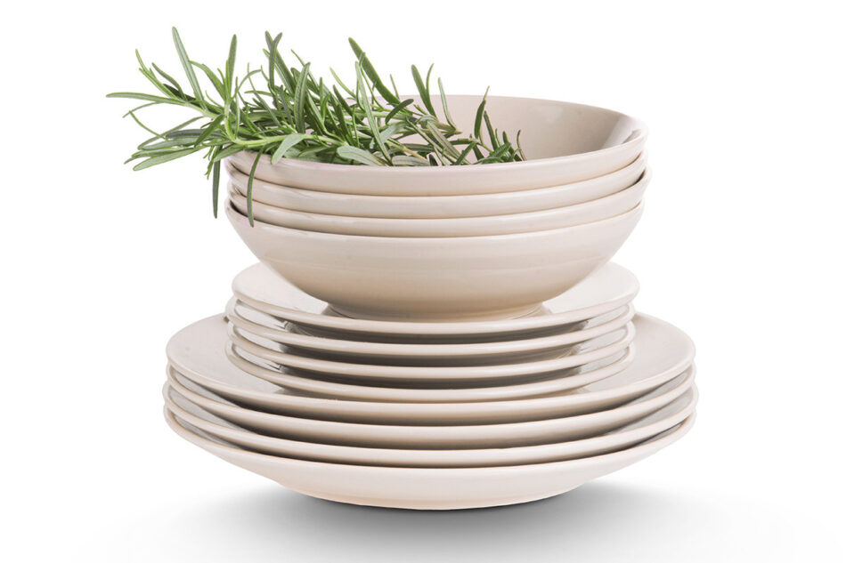 LUPIN Zestaw obiadowy, 4 os. (12el) beżowy - zdjęcie 1