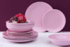 LUPIN Zestaw obiadowy, 4 os. (12el) różowy - zdjęcie 1