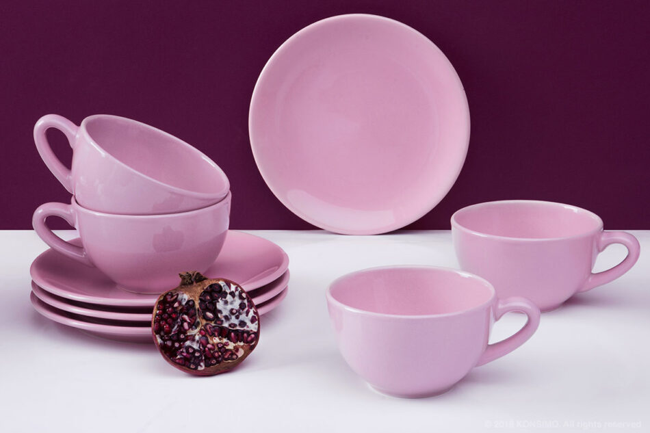 LUPIN Zestaw herbaciany, 4 os. (8 el) różowy - zdjęcie 0