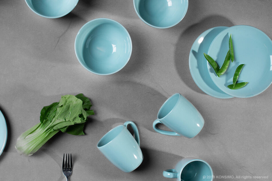 LUPIN Zestaw śniadaniowy, 4 os. (8 el) miętowy - zdjęcie 6