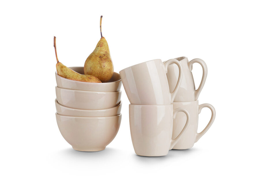 LUPIN Zestaw śniadaniowy, 4 os. (8 el) beżowy - zdjęcie 1