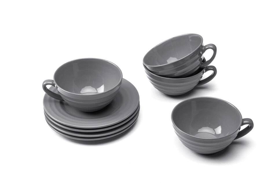 SCILLA Zestaw herbaciany, 4 os. (8 el) szary - zdjęcie 1