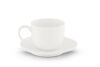 RESEDA Filiżanka do kawy ze spodkiem biały - zdjęcie 1