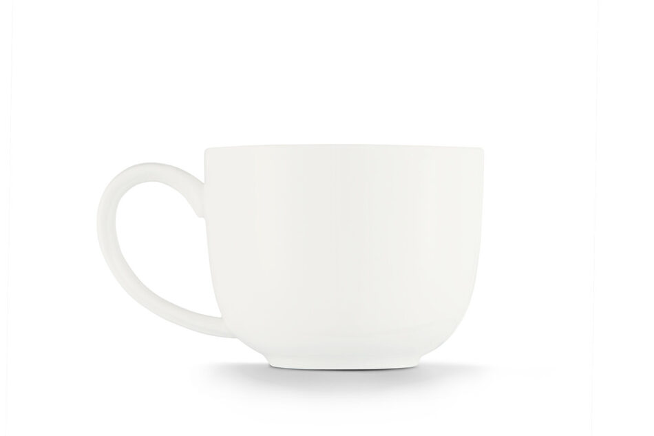 RESEDA Filiżanka do kawy ze spodkiem biały - zdjęcie 2