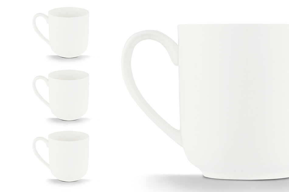 RESEDA Zestaw kubków, 4 os. (4 el) biały - zdjęcie 2