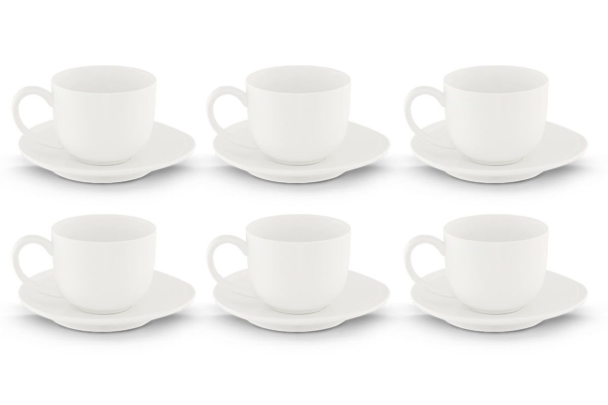 Zestaw filiżanek do kawy, 6 os. (12 el)