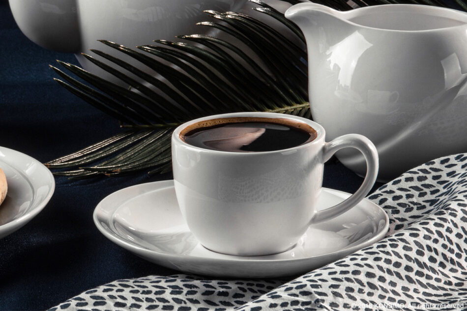 RESEDA Zestaw filiżanek do kawy, 6 os. (12 el) biały - zdjęcie 2