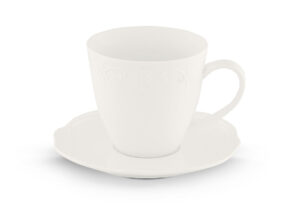 SOLANA, https://dev1-mda.konsimo.pl/kolekcja/solana/ Filiżanka ze spodkiem kremowy - zdjęcie