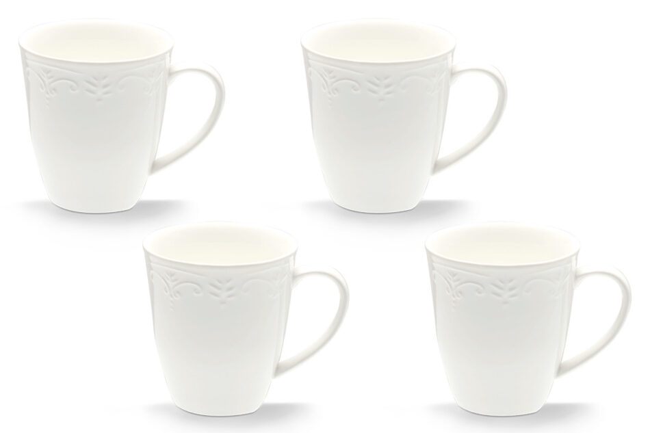 SOLANA Zestaw kubków, 4 os. (4 el) kremowy - zdjęcie 0