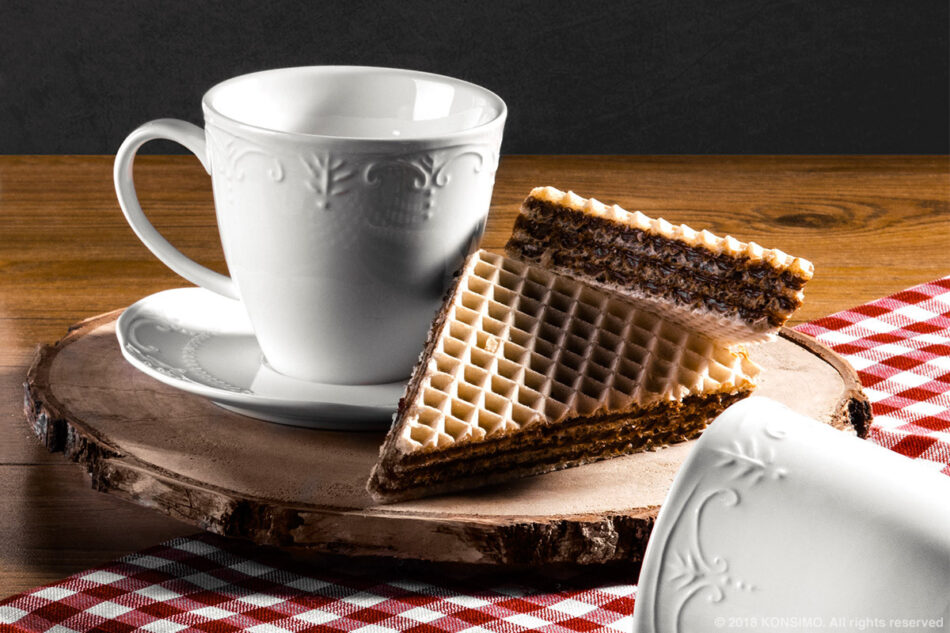 SOLANA Zestaw filiżanek do kawy, 6 os. (12 el) kremowy - zdjęcie 4