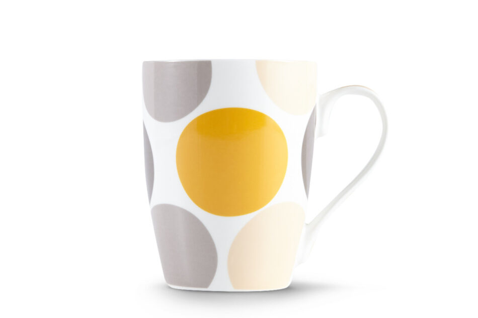 NERIA Kubek biały/żółty/szary/beżowy - zdjęcie 0