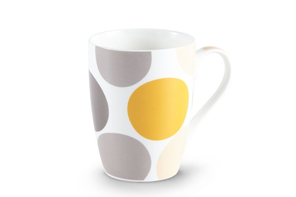 NERIA Kubek biały/żółty/szary/beżowy - zdjęcie 1