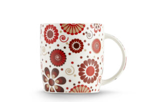 HILAR, https://dev1-mda.konsimo.pl/kolekcja/hilar/ Kubek biały/czerwony/brązowy - zdjęcie