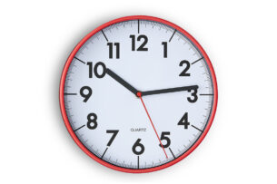 TEMPO, https://dev1-mda.konsimo.pl/kolekcja/tempo/ Zegar biały/czerwony - zdjęcie