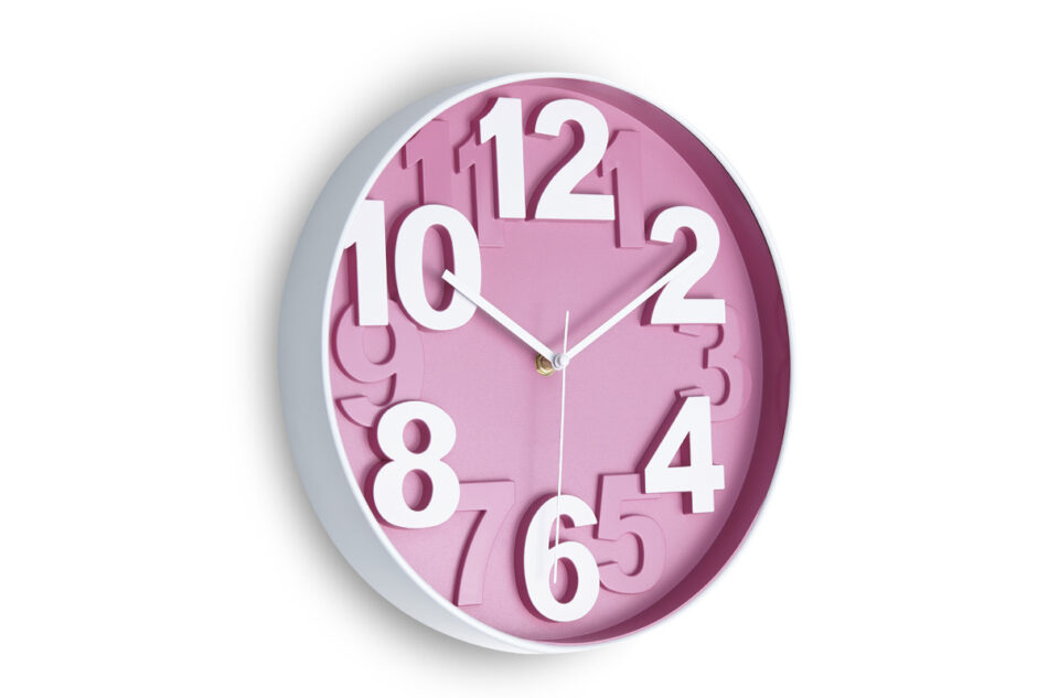 TEMPO Zegar różowy/biały - zdjęcie 2