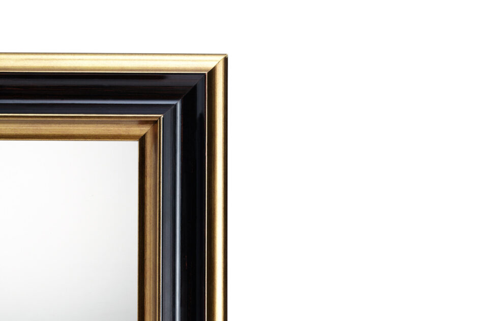 FICAR Lustro w ramie czarny/
złoty - zdjęcie 1