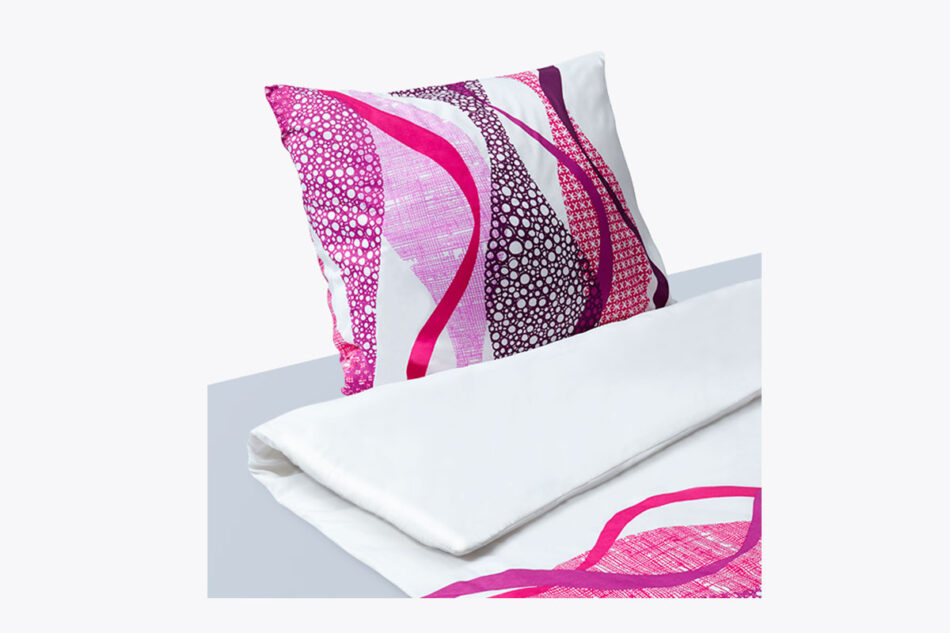 ARTIP Komplet pościeli biały/różowy/fioletowy - zdjęcie 1