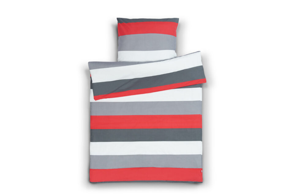 VIOLI Komplet pościeli czerwony/szary/biały - zdjęcie 2
