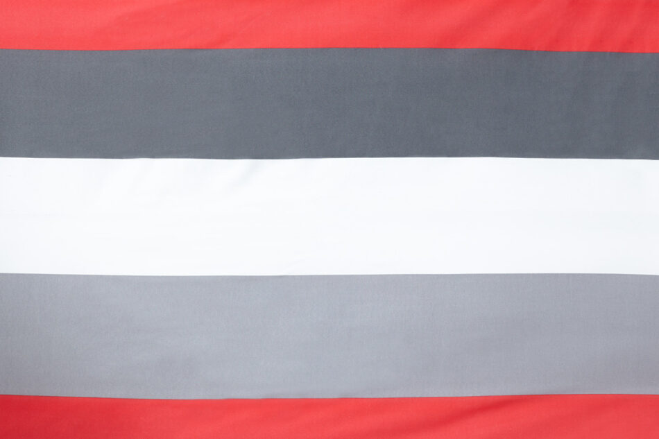 VIOLI Komplet pościeli czerwony/szary/biały - zdjęcie 4