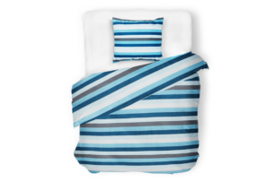 VIOLI, https://dev1-mda.konsimo.pl/kolekcja/violi/ Komplet pościeli turkusowy/biały/szary - zdjęcie