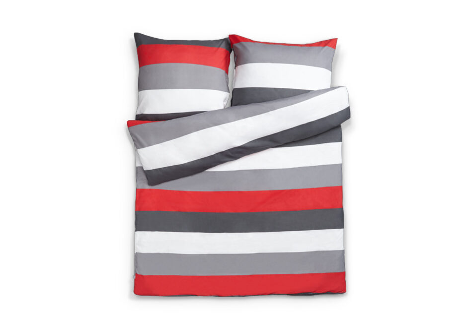 VIOLI Komplet pościeli czerwony/szary/biały - zdjęcie 2