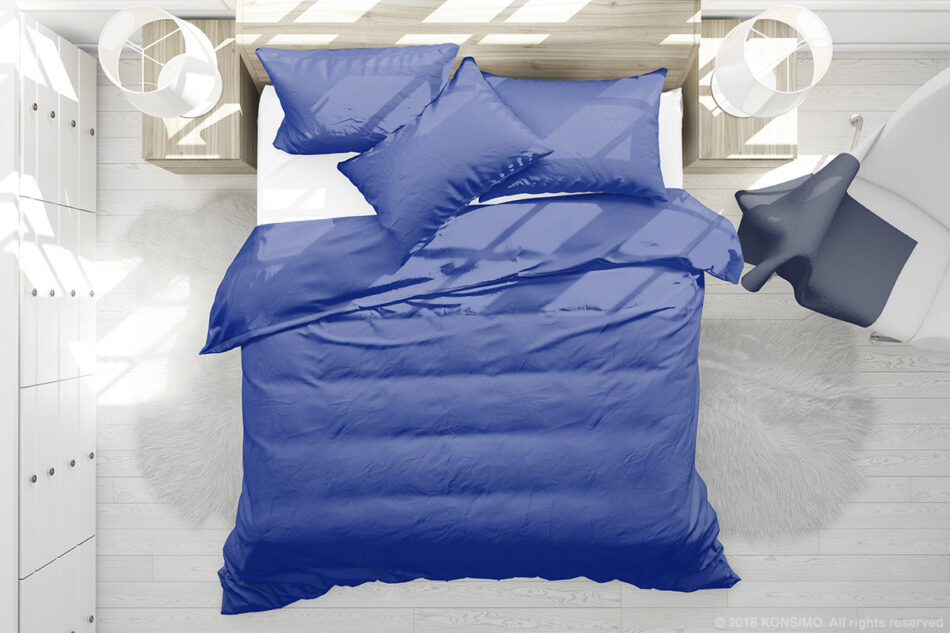 SOLIDI Komplet pościeli granatowy - zdjęcie 3