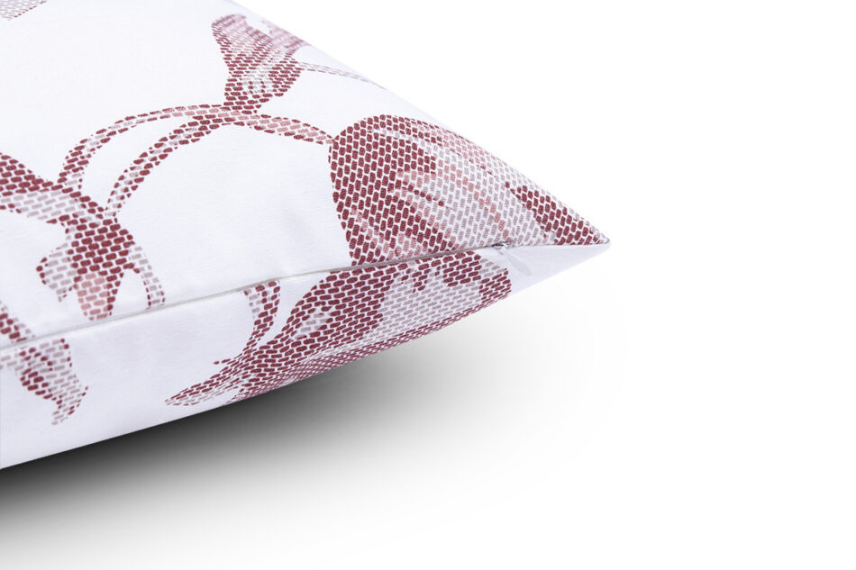 FLORE Poszewka na poduszkę kremowy/fioletowy - zdjęcie 1