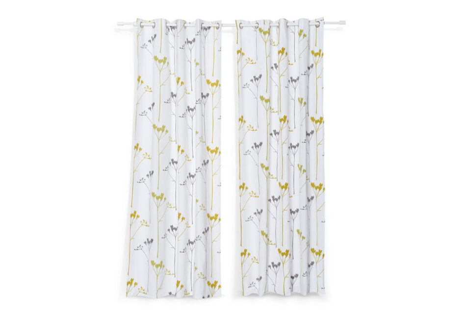 LUSIS Zasłona biały/zielony/szary - zdjęcie 1