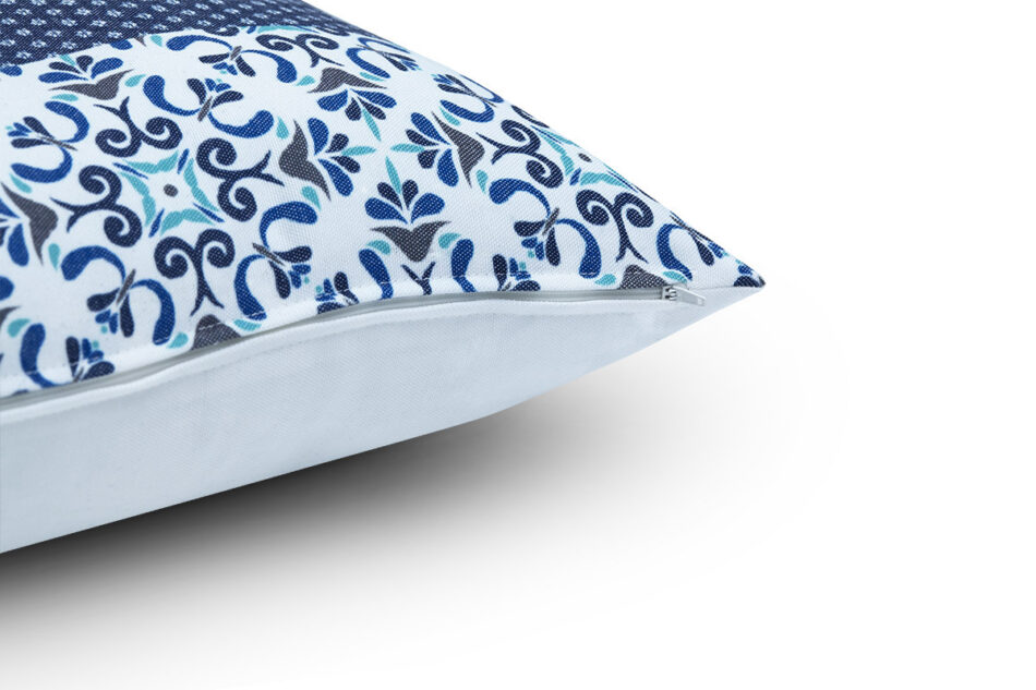 ERIG Poszewka na poduszkę granatowy/zielony/biały - zdjęcie 1