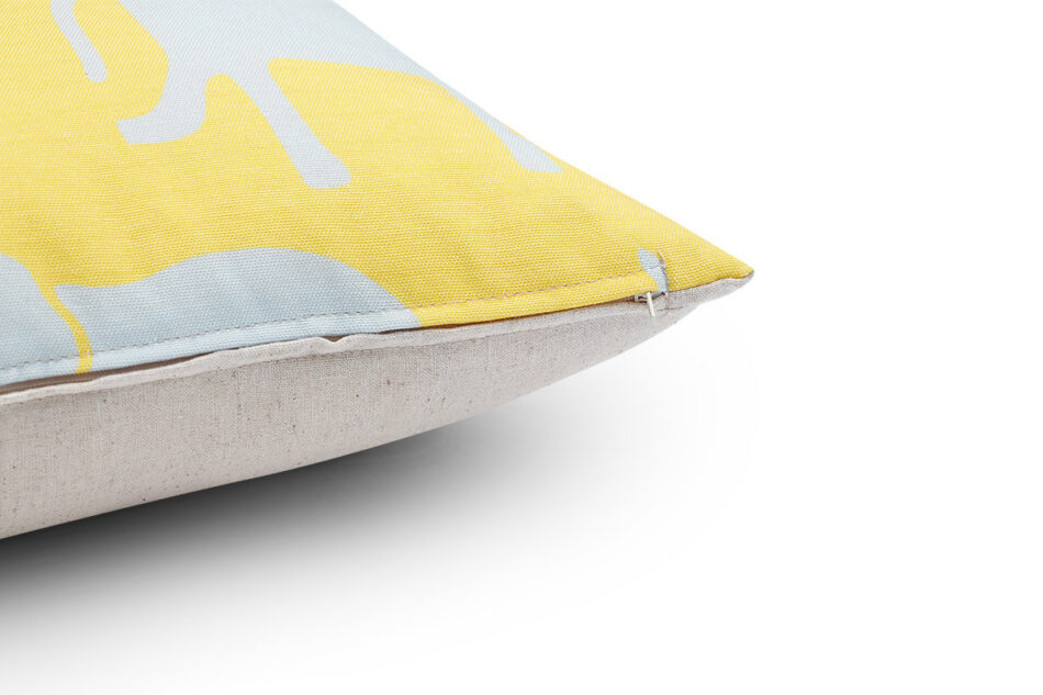 SEDI Poszewka na poduszkę żółty/szary - zdjęcie 1