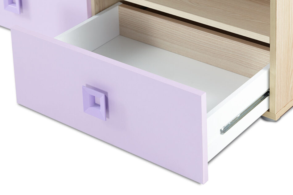 JOY Szafka RTV jesion/fioletowy - zdjęcie 3