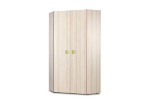 FINKO, https://dev1-mda.konsimo.pl/kolekcja/finko/ Szafa narożna jesion/zielony - zdjęcie