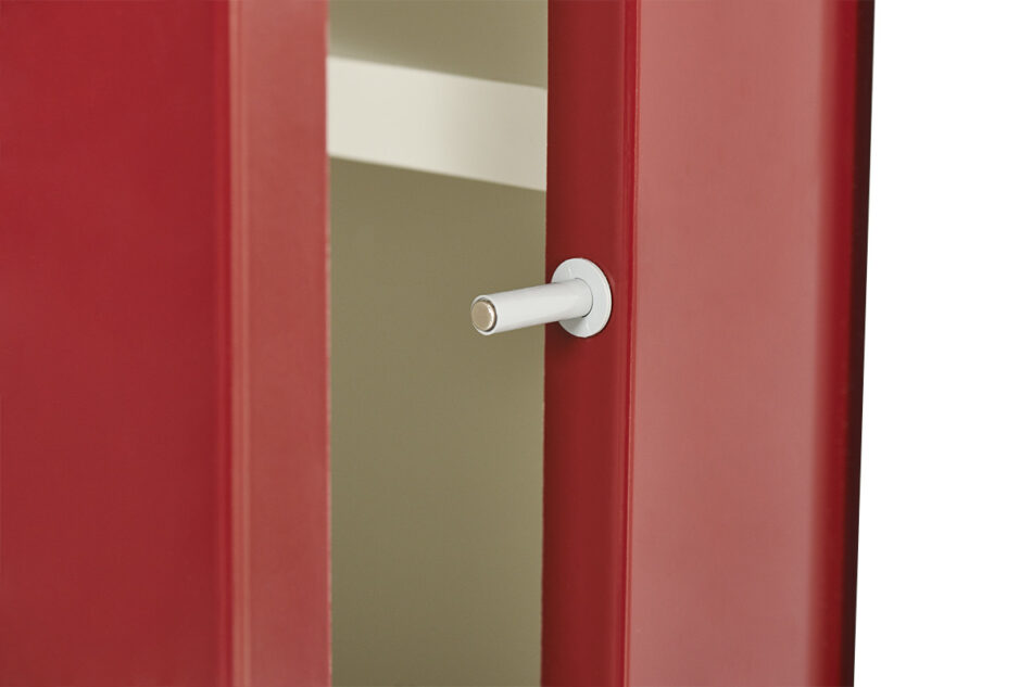 ALORE Regał wiszący biały/biały połysk/czerwony połysk - zdjęcie 2