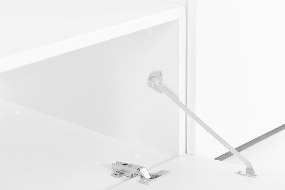 ALORE Szafka  RTV biały/biały połysk/czerwony połysk - zdjęcie 2