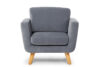TAGIO Szary fotel skandynawski szary - zdjęcie 1