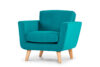 TAGIO Turkusowy fotel skandynawski turkusowy - zdjęcie 3