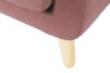 TAGIO Różowy fotel skandynawski welur koralowy - zdjęcie 4