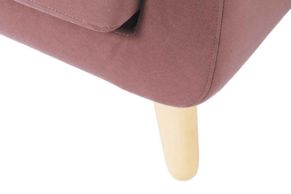 TAGIO Różowy fotel skandynawski welur koralowy - zdjęcie 3
