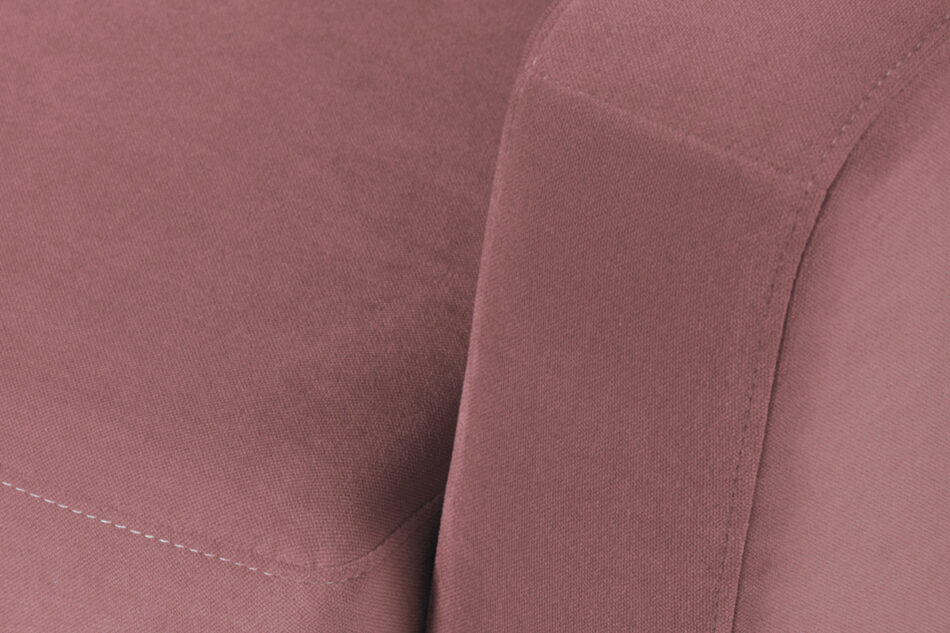 TAGIO Różowy fotel skandynawski welur koralowy - zdjęcie 6