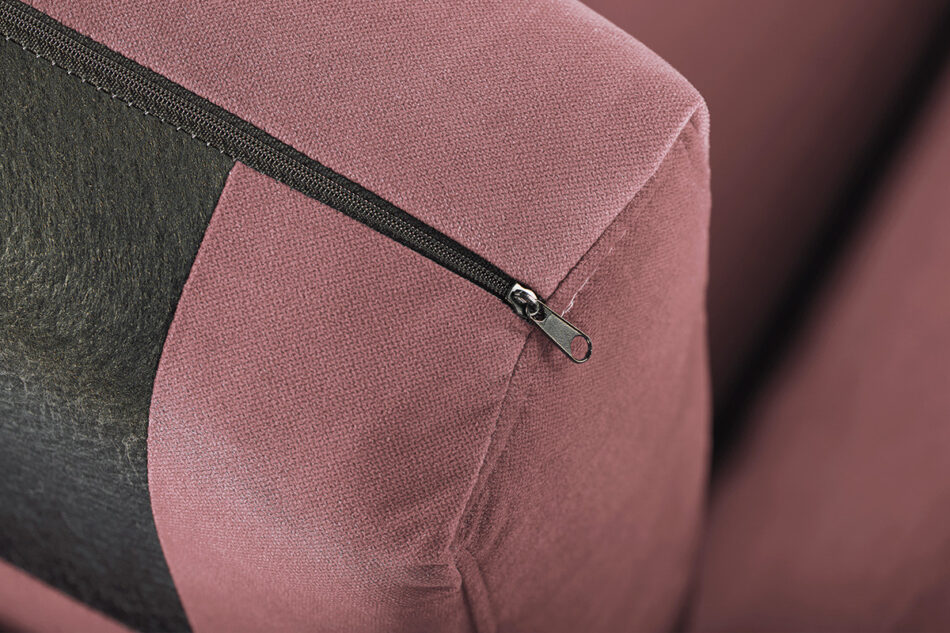 TAGIO Różowy fotel skandynawski welur koralowy - zdjęcie 4