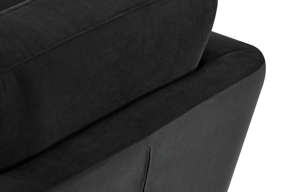 TAGIO Czarna skandynawska sofa 2 osobowa czarny - zdjęcie 4