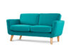 TAGIO Turkusowa skandynawska sofa 2 osobowa turkusowy - zdjęcie 3