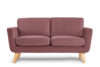 TAGIO Różowa skandynawska sofa 2 osobowa koralowy - zdjęcie 1