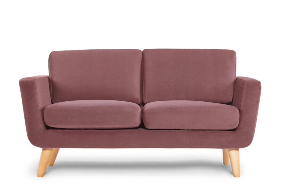 TAGIO Różowa skandynawska sofa 2 osobowa koralowy - zdjęcie 0