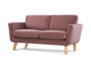 TAGIO Różowa skandynawska sofa 2 osobowa koralowy - zdjęcie 2