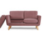 TAGIO Różowa skandynawska sofa 2 osobowa koralowy - zdjęcie 3